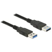 Delock kabel USB 3.0 Tipa-A muški > USB 3.0 Tipa-A muški 5,0 m crni