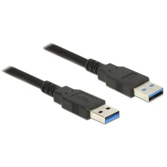 Delock kabel USB 3.0 Tipa-A muški > USB 3.0 Tipa-A muški 5,0 m crni