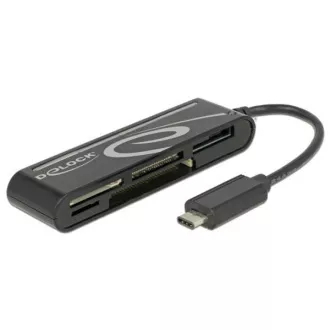 Delock USB 2.0 čitač kartica USB Type-C™ muški 5 utora Delock USB 2.0 čitač kartica USB Type-C™ muški 5 utora