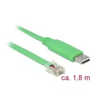 Delock adapter USB 2.0 Tipa-A muški > 1 x Serijski RS-232 RJ45 muški