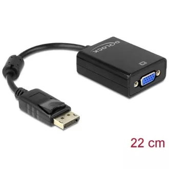 Delock adapter DisplayPort 1.2 muški > VGA ženski crni