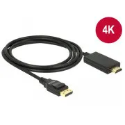 Delock kabel Displayport 1.2 muški > High Speed HDMI-A muški pasivni 4K 2 m crni
