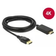 Delock kabel DisplayPort 1.2 muški > High Speed HDMI-A muški pasivni 4K 3 m crni