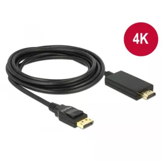 Delock kabel DisplayPort 1.2 muški > High Speed HDMI-A muški pasivni 4K 3 m crni