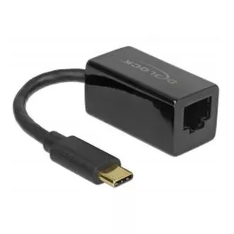 Delock Super Speed USB adapter (USB 3.1 Gen 1) s USB Type-C™ muškim priključkom > Gigabit LAN 10/100/1000 Mbps kompaktni crni Delock Super Speed USB adapter (USB 3.1 Gen 1) s USB Type-C™ muškim priključkom > Gigabit LAN 10/100/1000 Mbps kompaktni crni