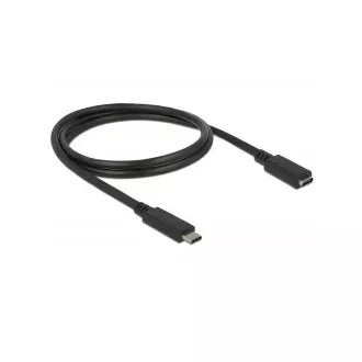 Delock Produžni kabel SuperSpeed USB (USB 3.1 Gen 1) USB Type-C™ muški > ženski priključak 3 A 1,0 m crni Delock Produžni kabel SuperSpeed USB (USB 3.1 Gen 1) USB Type-C™ muški > ženski priključak 3 A 1,0 m crni