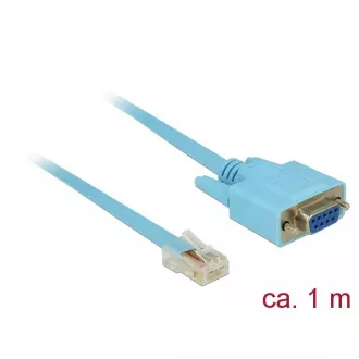 Delock adapter RS-232 DB9 ženski > 1 x serijski RS-232 RJ45 muški 1 m