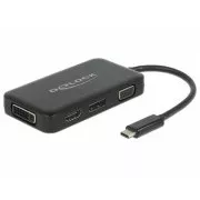 Delock adapter USB Type-C™ muški > VGA / HDMI / DVI / DisplayPort ženski crni