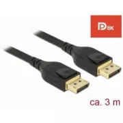 Delock DisplayPort kabel 8K 60 Hz 3 m DP 8K certificiran