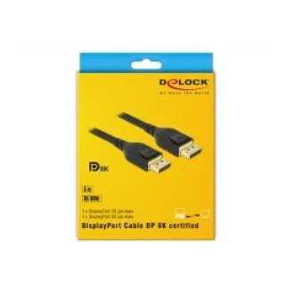 Delock DisplayPort kabel 8K 60 Hz 5 m DP 8K certificiran