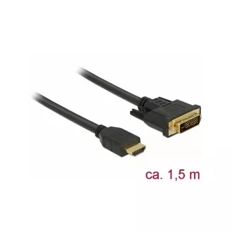 Delock kabel HDMI na DVI 24+1 dvosmjerni 1,5 m