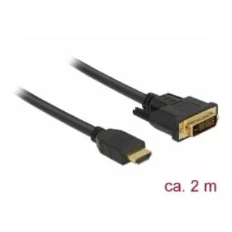 Delock kabel HDMI na DVI 24+1 dvosmjerni 2 m