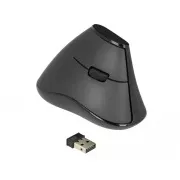 Delock Ergonomski okomiti optički miš s 5 tipki 2,4 GHz bežični - tihi