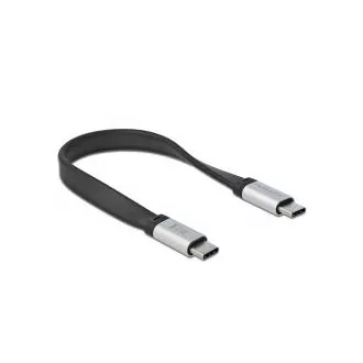 Delock USB 3.2 Gen 2, FPC plosnati trakasti kabel, USB Type-C™ na USB Type-C™, 22 cm, PD 3 A E-Marker