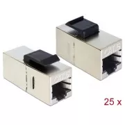 Delock Keystone modul RJ45 utičnica > RJ45 utičnica Cat.6 kompaktna 25 kom.