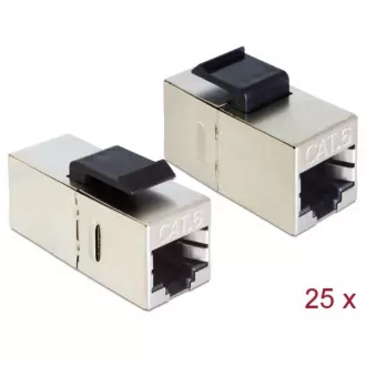 Delock Keystone modul RJ45 utičnica > RJ45 utičnica Cat.6 kompaktna 25 kom.