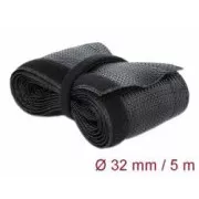 Delock Pletena omotač s čičkom 5 m x 32 mm crni
