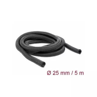 Delock Samozatvarajuća pletena obloga 5 m x 25 mm crna
