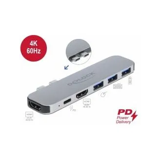 Delock priključna stanica za MacBook, dvostruka, HDMI 4K / PD / Hub