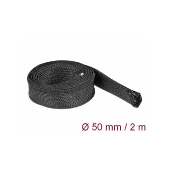 Delock Pletena obloga s patentnim zatvaračem, 2 x 50 mm, crna