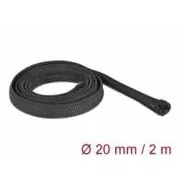 Delock Pletena obloga s patentnim zatvaračem, 2 x 20 mm, crna