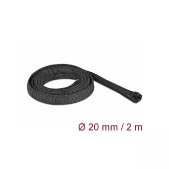 Delock Pletena obloga s patentnim zatvaračem, 2 x 20 mm, crna
