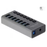 Delock External SuperSpeed USB Hub sa 7 priključaka + prekidač