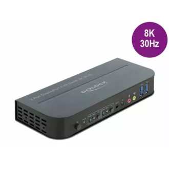 Delock DisplayPort 1.4 KVM prekidač 8K 30 Hz s USB 3.0 i zvukom Delock DisplayPort 1.4 KVM prekidač 8K 30 Hz s USB 3.0 i zvukom