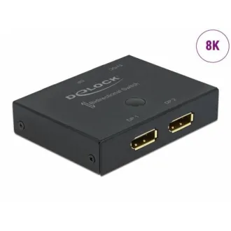Delock DisplayPort 2 - 1 dvosmjerni prekidač 8K 30 Hz