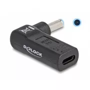 Delock adapter kabela za punjenje prijenosnog računala, USB Type-C ženski na HP muški 4,5 x 3,0 mm, kutni 90°