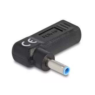Delock adapter kabela za punjenje prijenosnog računala, USB Type-C ženski na HP muški 4,5 x 3,0 mm, kutni 90° Delock adapter kabela za punjenje prijenosnog računala, USB Type-C ženski na HP muški 4,5 x 3,0 mm, kutni 90°