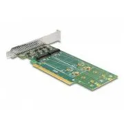 Delock PCI Express 4.0 x16 na 4 x interna M.2 Key M 110 mm NVMe kartica - grananje - niskoprofilna
