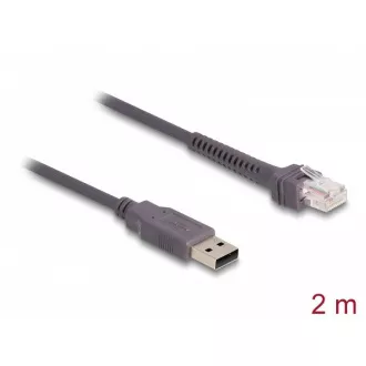 Delock kabel od RJ50 sučelja do USB 2.0 Type-A do čitača barkoda, 2 m Delock kabel od RJ50 sučelja do USB 2.0 Type-A do čitača barkoda, 2 m