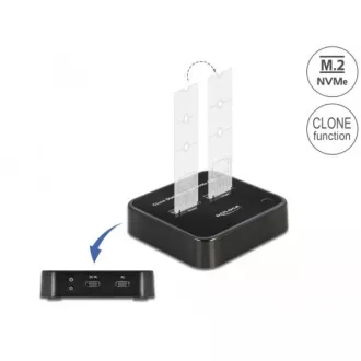 Delock M.2 priključna stanica za 2 x SSD M.2 NVMe PCIe s funkcijom kloniranja
