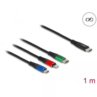 Delock USB kabel za punjenje 3 u 1 USB Type-C™ na Lightning™ / Micro USB / USB Type-C™, 1 m Delock USB kabel za punjenje 3 u 1 USB Type-C™ na Lightning™ / Micro USB / USB Type-C™, 1 m