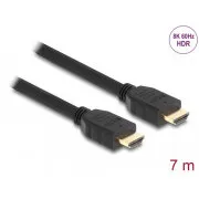 Delock HDMI kabel velike brzine, 48 Gbps, 8K 60 Hz, crni, 7 m