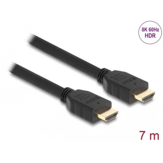 Delock HDMI kabel velike brzine, 48 Gbps, 8K 60 Hz, crni, 7 m