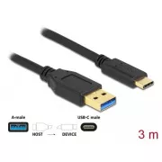 Delock SuperSpeed USB (USB 3.2 Gen 2) kabel Type-A na USB Type-C™, duljina 3m
