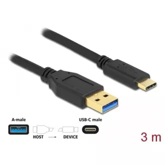 Delock SuperSpeed USB (USB 3.2 Gen 2) kabel Type-A na USB Type-C™, duljina 3m