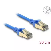 Delock Mrežni kabel RJ45, Cat.8.1, F/FTP, tanak, 0,3 m, plavi