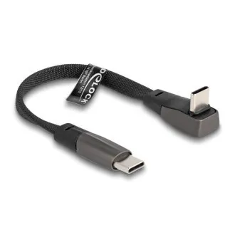 Delock USB 2.0 plosnati trakasti kabel USB Type-C muški na USB Type-C muški, pod pravim kutom