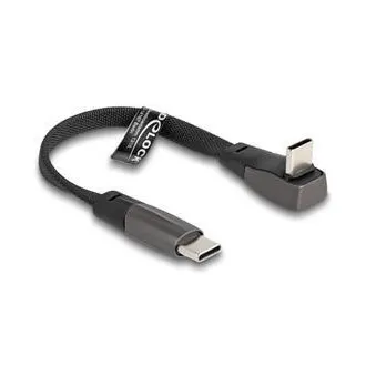 Delock USB 2.0 plosnati trakasti kabel USB Type-C muški na USB Type-C muški, pod pravim kutom