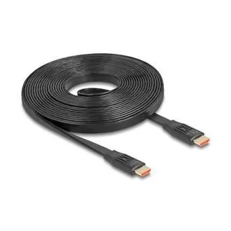 Delock HDMI kabel velike brzine s ravnim trakastim kabelom 48 Gbps 8K 60 Hz 5 m