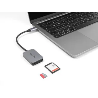 Delock čitač kartica s USB Type-C™ sučeljem u aluminijskom kućištu za SD ili Micro SD memorijske kartice