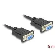 Delock Serijski kabel sučelja RS-232 D-Sub9, ženski na ženski, duljina 5 m