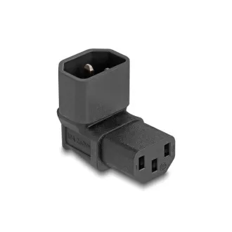 Delock Adapter za napajanje IEC 60320 - C14 na C13, utikač / utičnica, 2,5 A, 90°, pod pravim kutom