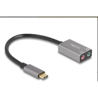 Delock Vanjska USB Type-C™ zvučna kartica s Plug & Play audio adapterom, 2 x 3,5 mm stereo priključak Delock Vanjska USB Type-C™ zvučna kartica s Plug & Play audio adapterom, 2 x 3,5 mm stereo priključak