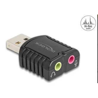 Delock vanjska USB zvučna kartica 24 bit / 96 kHz Plug & Play za Windows, MAC, Linux, Chrome OS