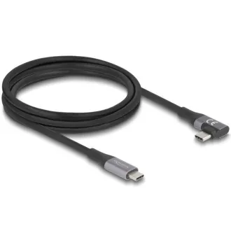 Delock USB kabel 20 Gbps pravokutni lijevi/desni USB PD 3.1 prošireni raspon snage 240 W 2 m Delock USB kabel 20 Gbps pravokutni lijevi/desni USB PD 3.1 prošireni raspon snage 240 W 2 m