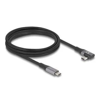 Delock USB kabel 20 Gbps pravokutni lijevi/desni USB PD 3.1 prošireni raspon snage 240 W 2 m Delock USB kabel 20 Gbps pravokutni lijevi/desni USB PD 3.1 prošireni raspon snage 240 W 2 m